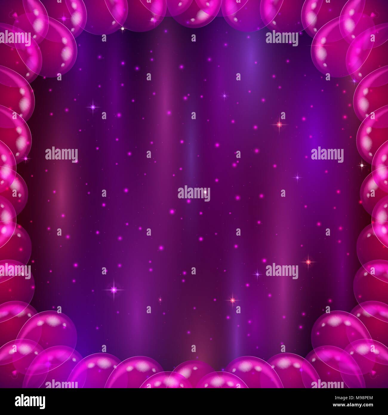 Space background with balloons Stock Vector