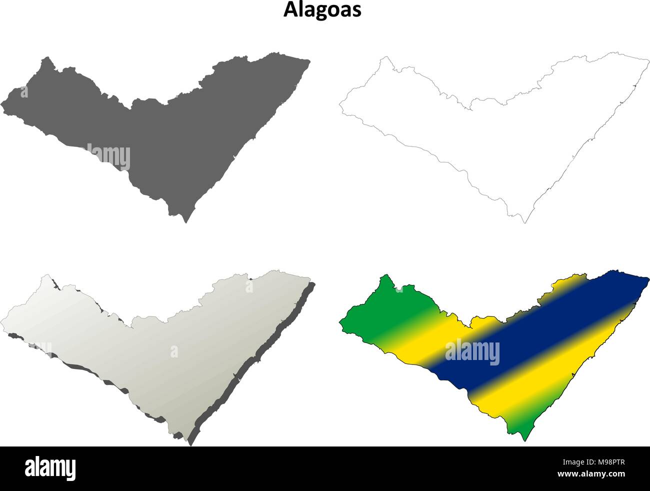 Alagoas blank outline map set Stock Vector Image & Art - Alamy