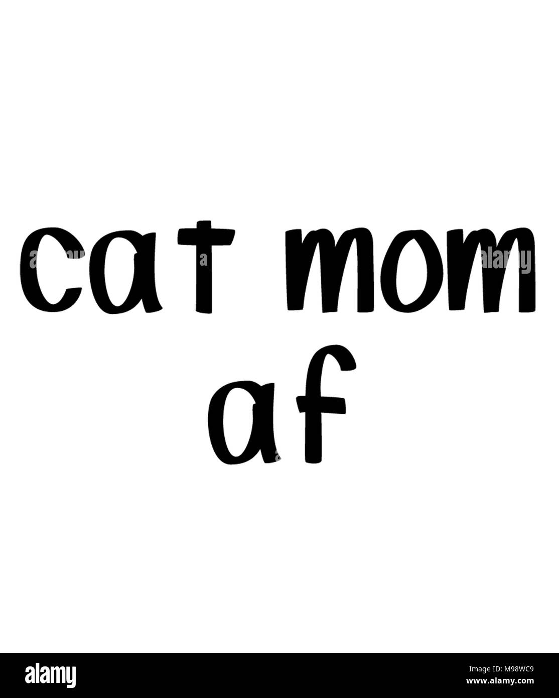 cat mom af art Stock Photo