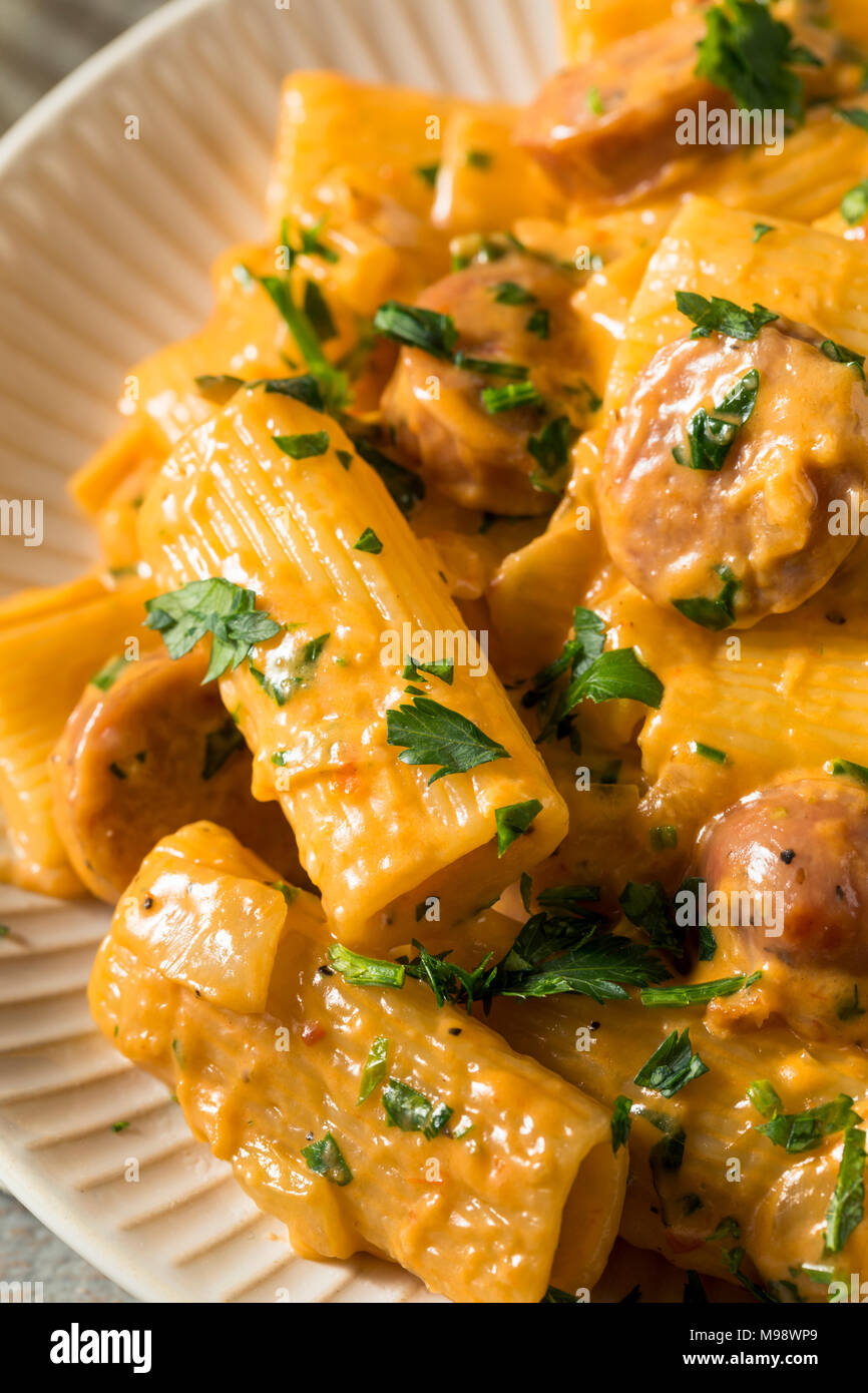 Homemade Sausage and Fennel Rigatoni with Cream Sauce Stock Photo Alamy