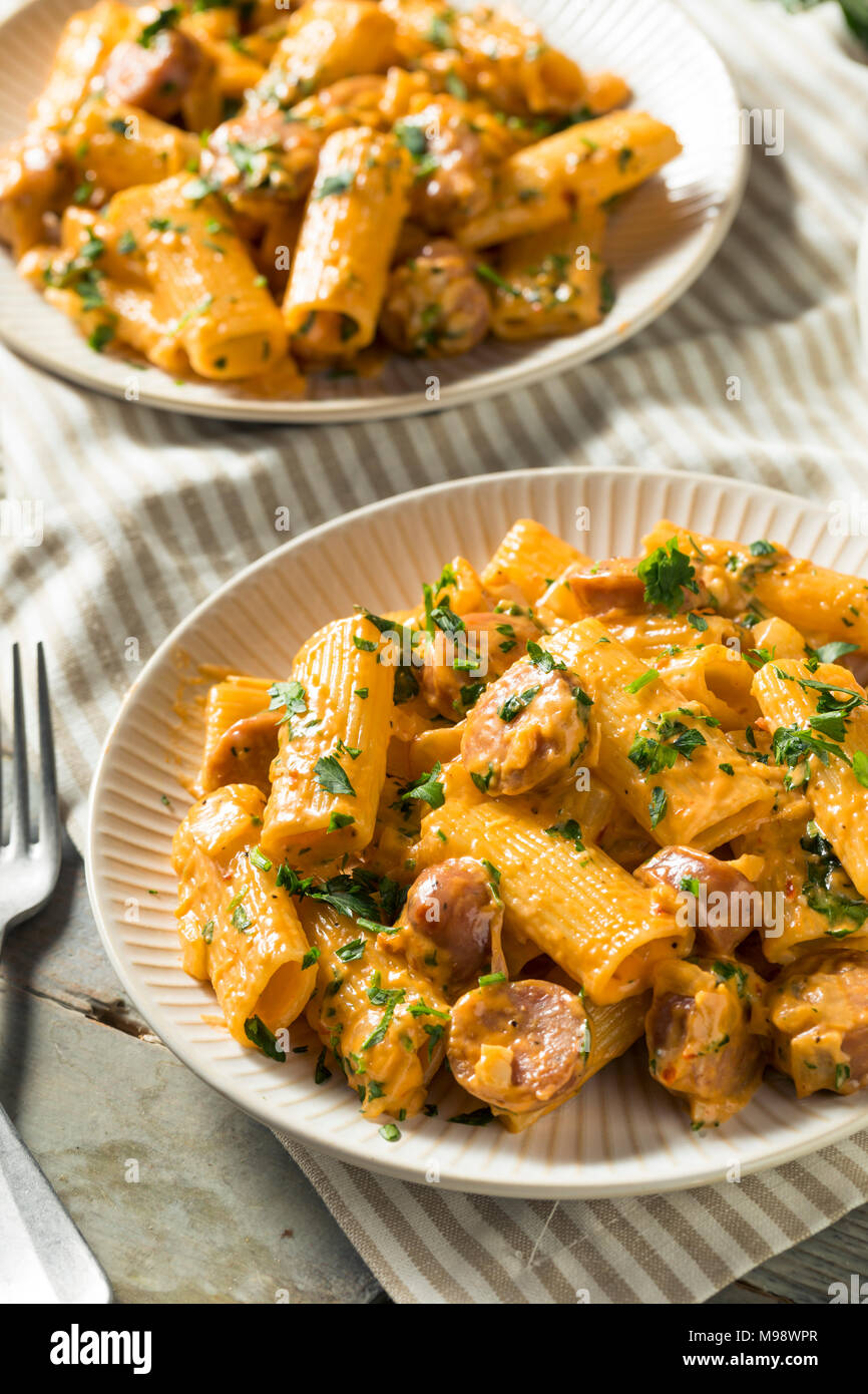Homemade Sausage and Fennel Rigatoni with Cream Sauce Stock Photo Alamy