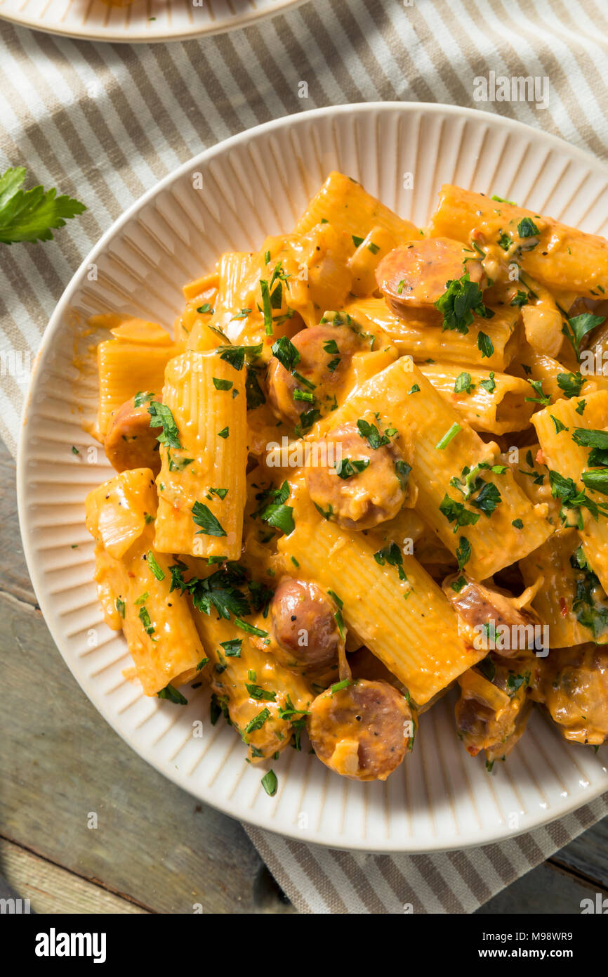 Homemade Sausage and Fennel Rigatoni with Cream Sauce Stock Photo Alamy