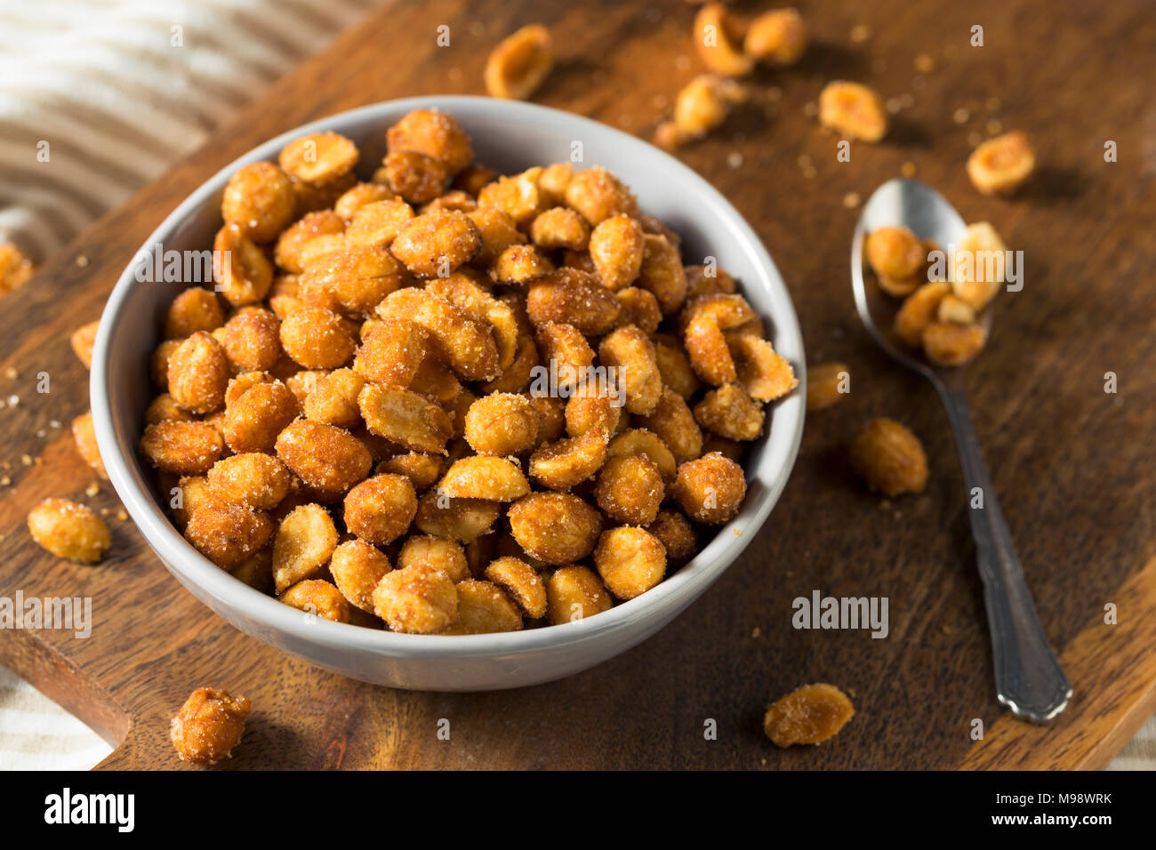 Homemade Honey Roasted Peanuts with Sea Salt Stock Photo Alamy