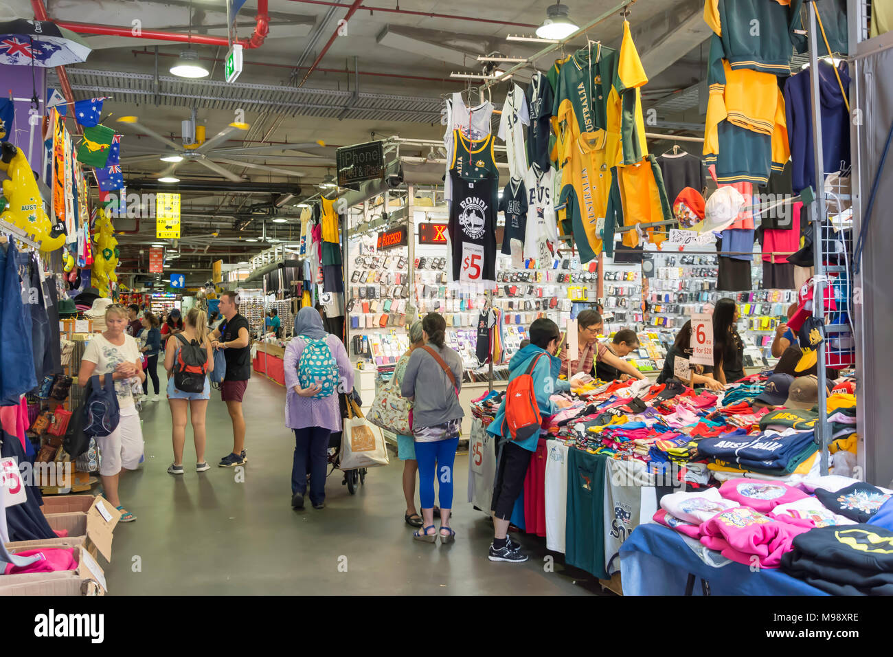Interior market stalls in Sydney's Paddy's Haymarket, Haymarket, Sydney