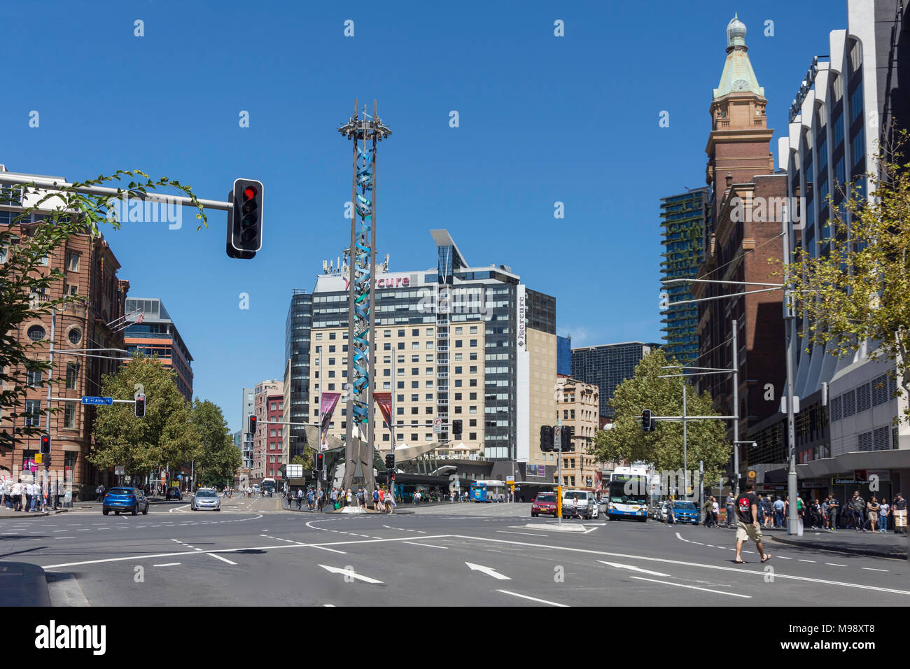 Railway Square, Haymarket, Sydney, New South Wales, Australia Stock Photo