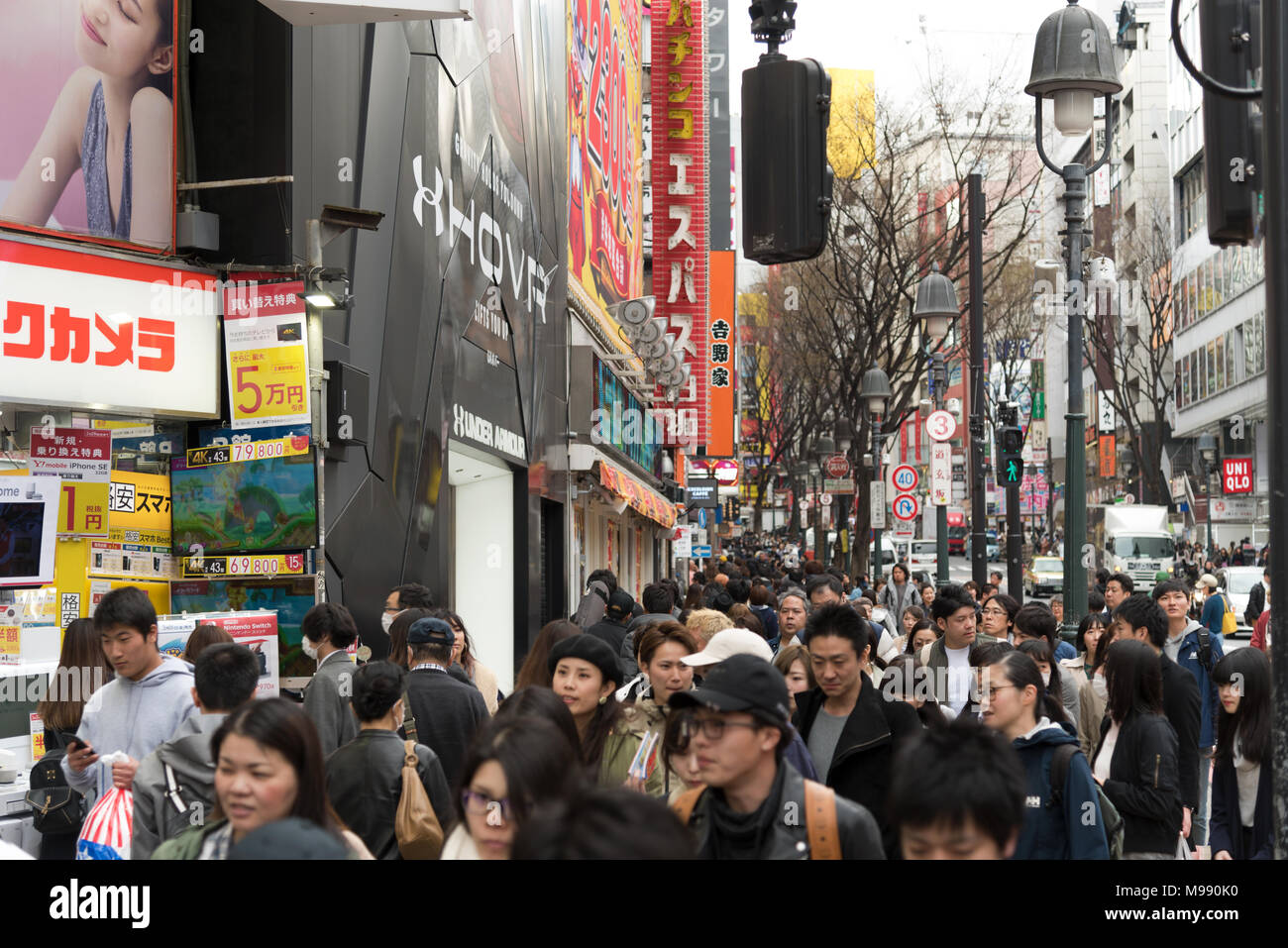 Pedestrians crosswalk at Shibuya district in Tokyo, Japan. Shibuya ...