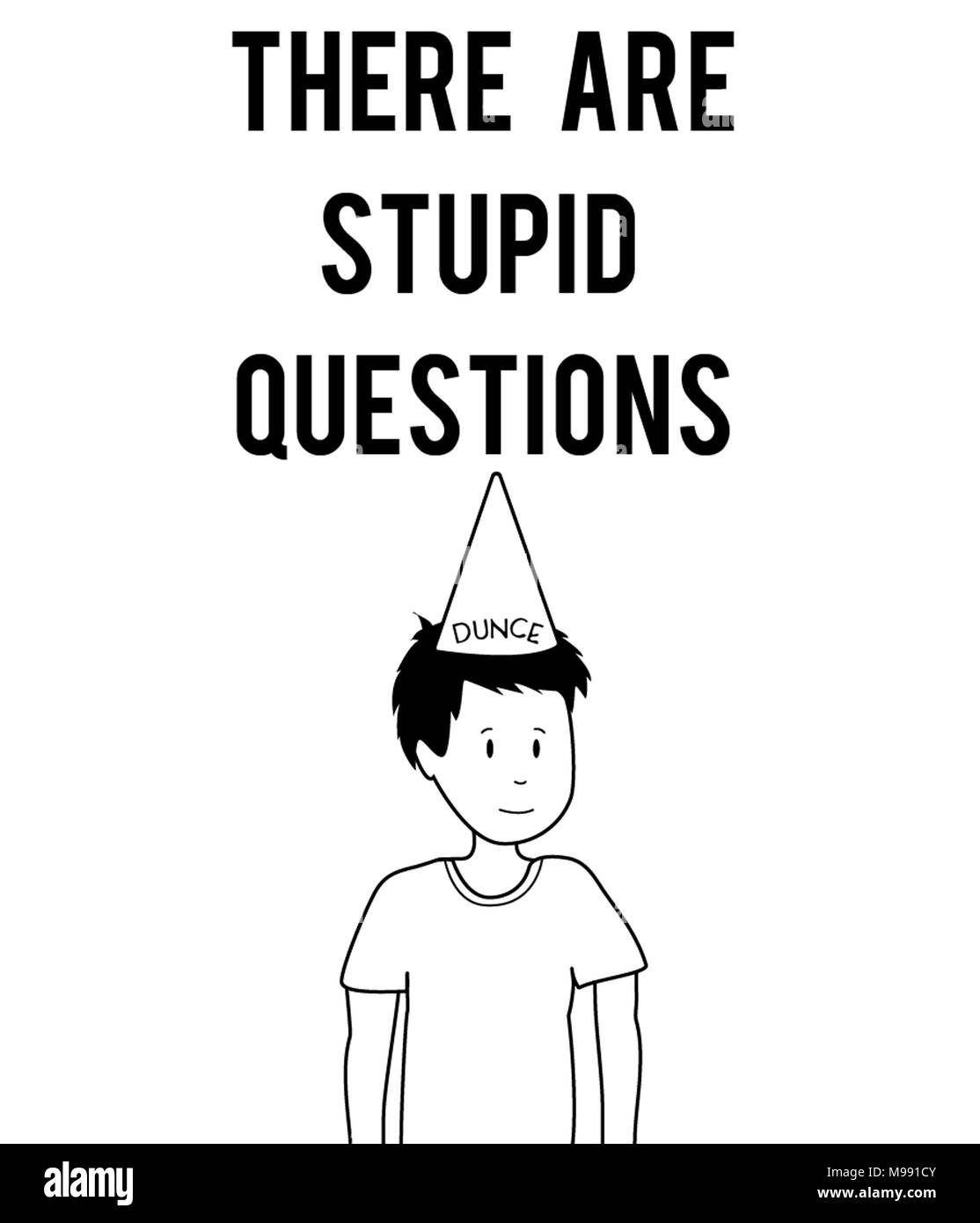 There are stupid questions Stock Photo
