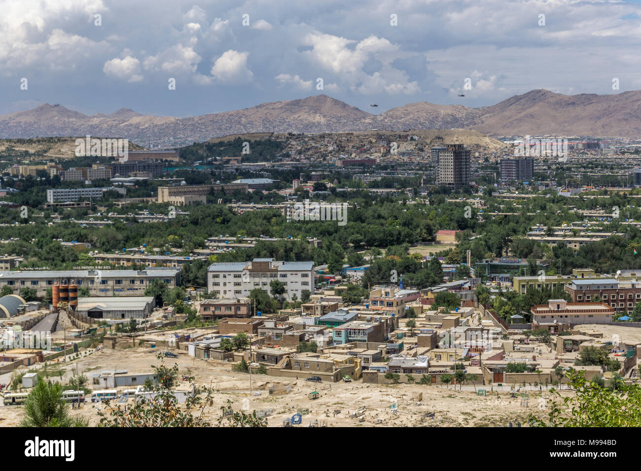 Overview of Kabul, Afghanistan Stock Photo