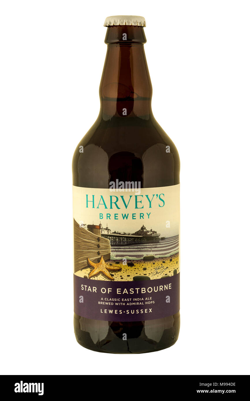 Harvey's of Lewes Brewery Star of Eastbourne Bottled Beer Stock Photo