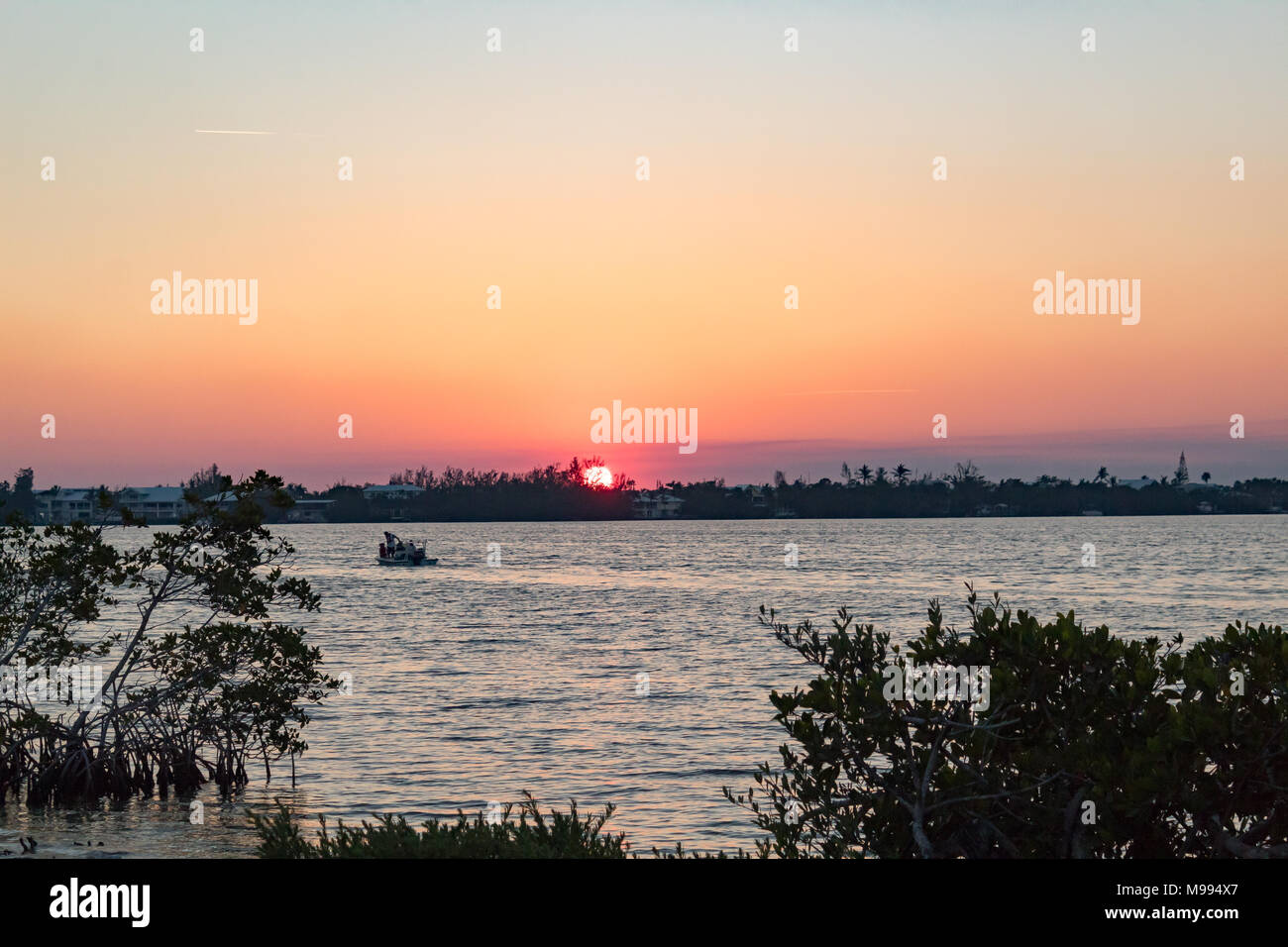 Sunset in Key Largo Stock Photo