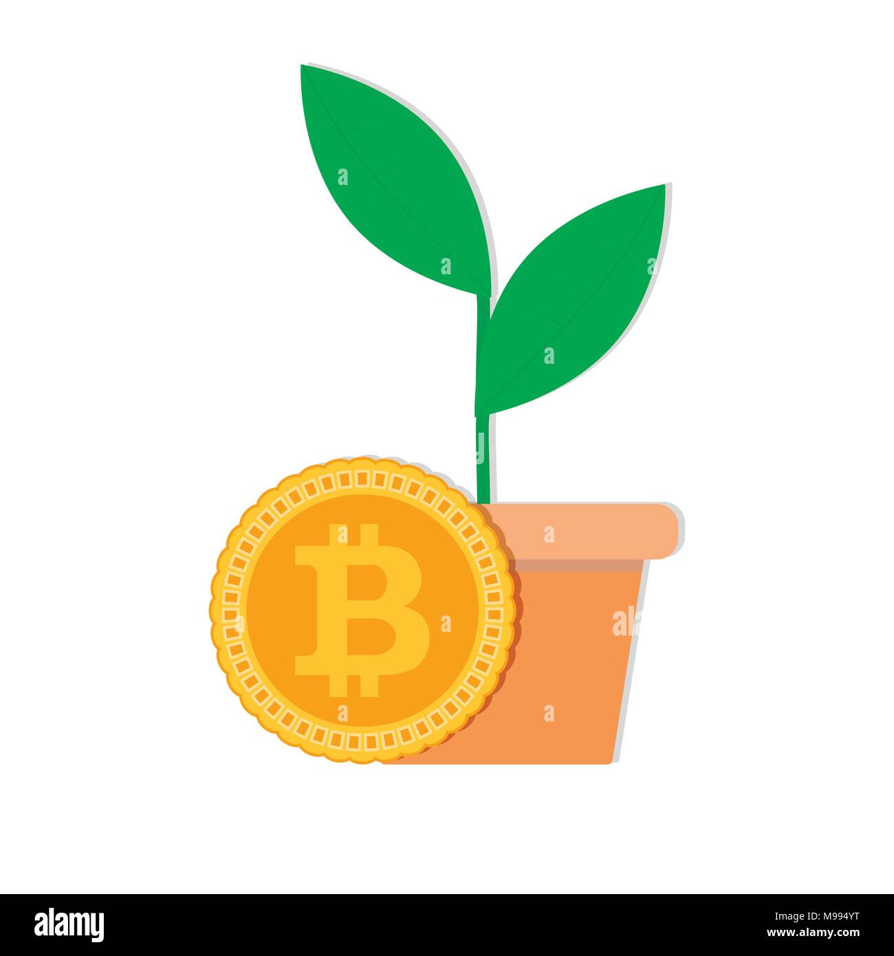 Growth rate bitcoin vector. Bitcoin invest in ico, money financial profit,  btc stock illustration Stock Vector Image & Art - Alamy