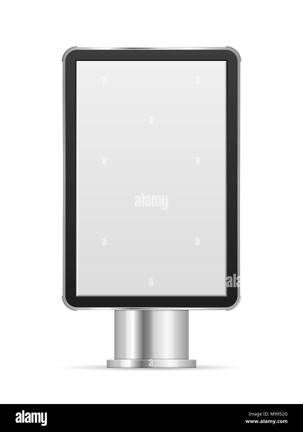 Advertising stand on a white background. Vector illustration Stock Photo Alamy