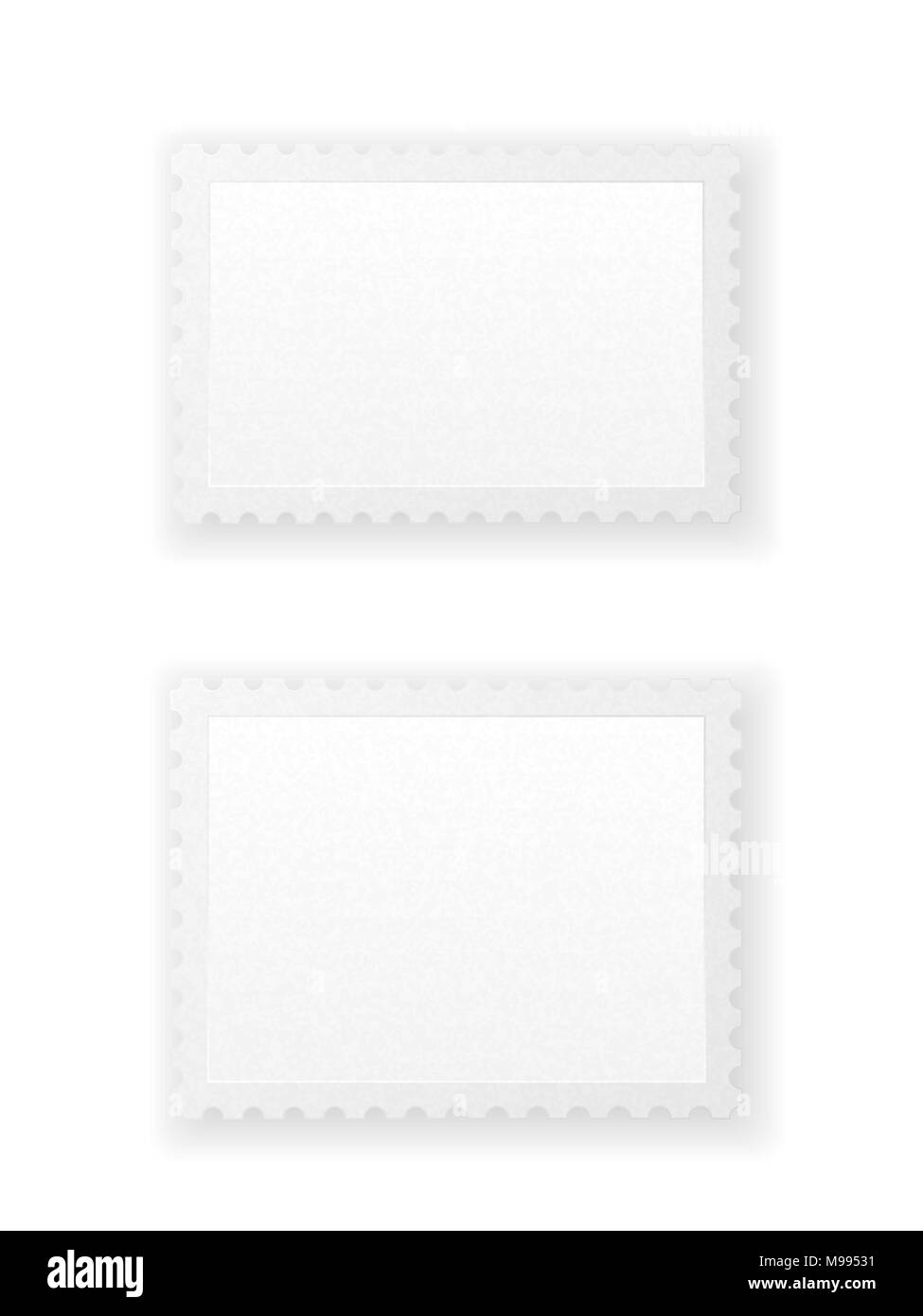 Postage stamp on a white background. Vector illustration Stock Photo
