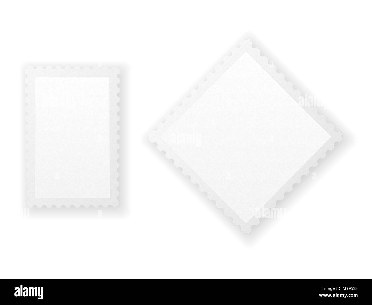 Postage stamp on a white background. Vector illustration Stock Photo