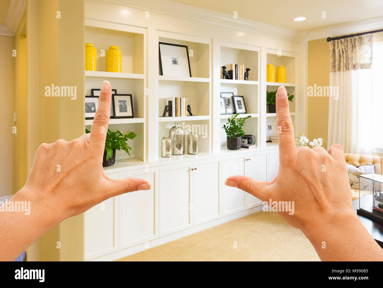 Hands Framing Custom Built In Shelves And Cabinets Wall Design