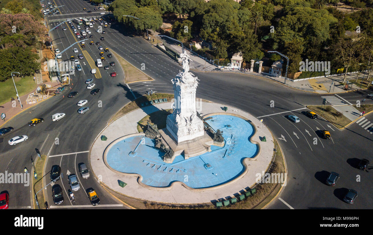 Monumento de los españoles, or Monument to the Carta Magna and Four Regions of Argentina, Buenos Aires, Argentina Stock Photo