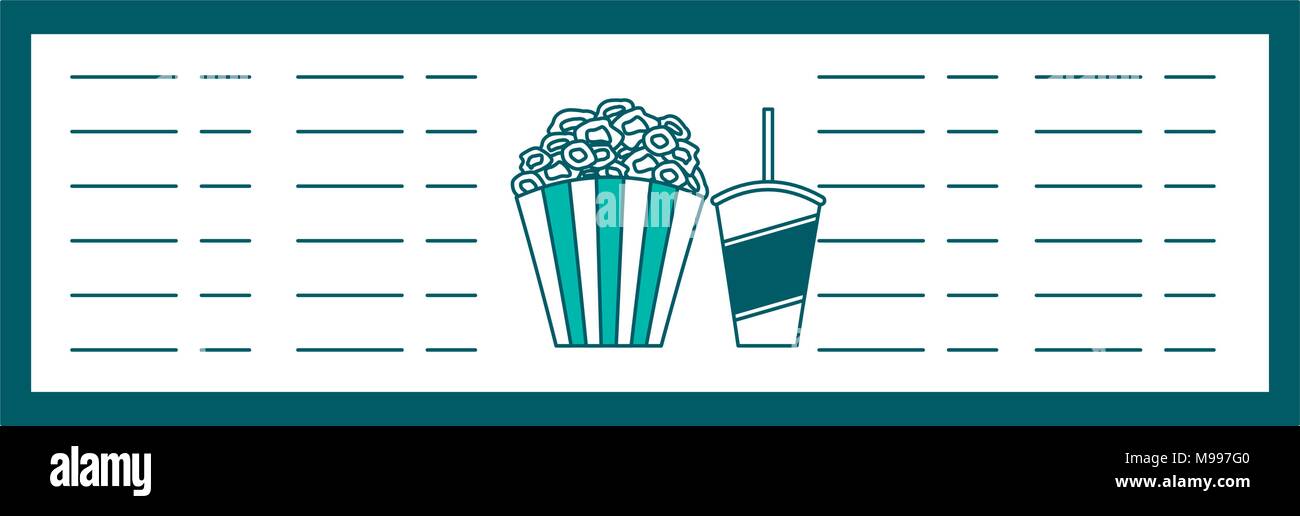 cinema menu board popcorn and soda Stock Vector Image & Art Alamy