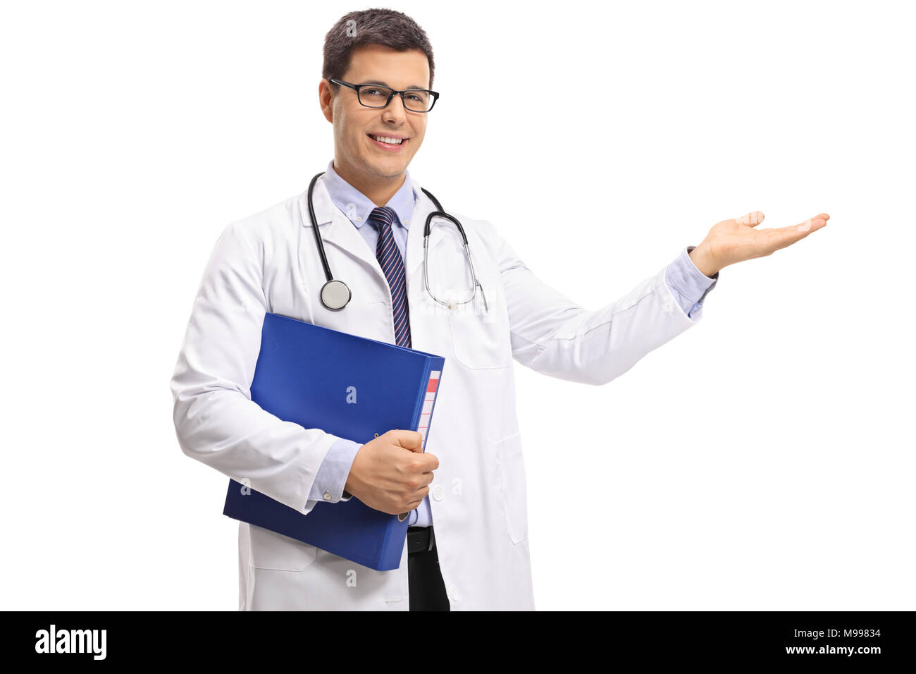 Doctor holding folder hi-res stock photography and images - Alamy