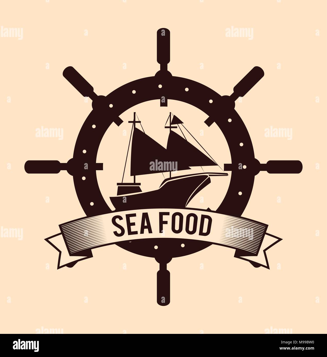 Sea food gastronomy graphic design, vector illustration eps10 Stock Vector