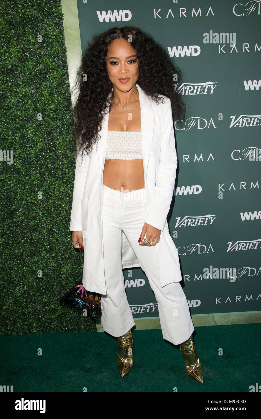 Celebrities attend CFDA Variety and WWD Runway to Red Carpet at Chateau Marmont.  Featuring: Serayah McNeill Where: Los Angeles, California, United States When: 20 Feb 2018 Credit: Brian To/WENN.com Stock Photo