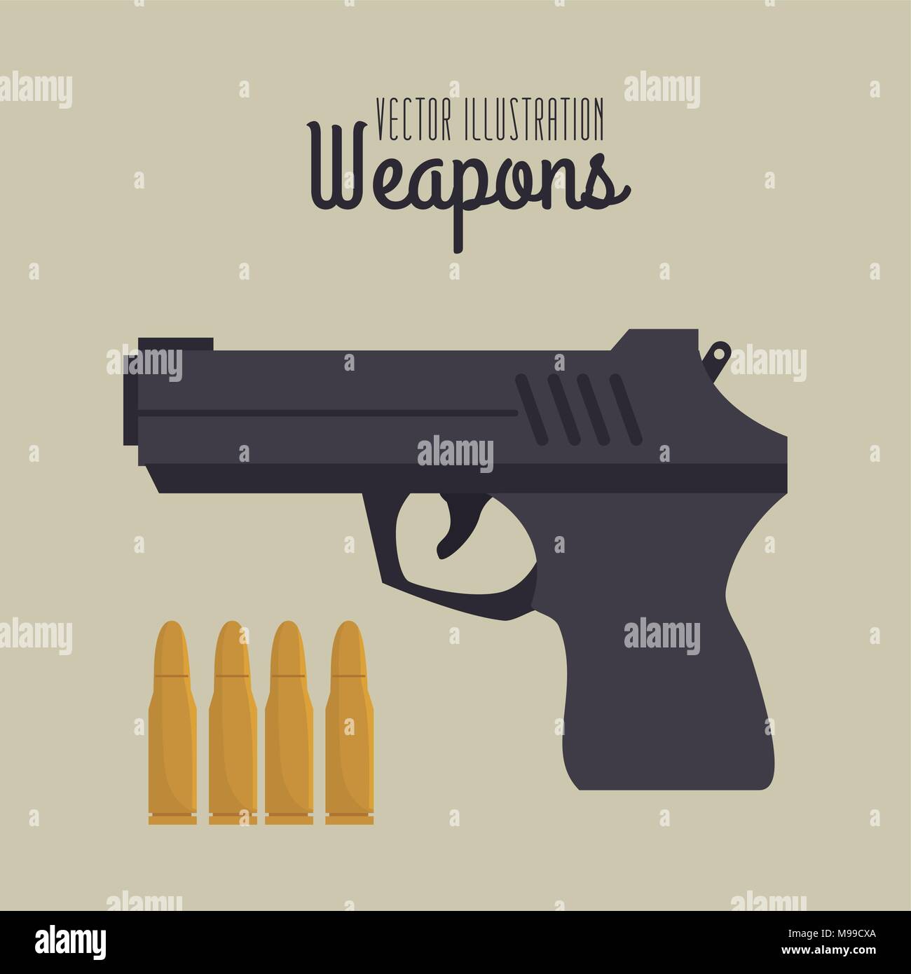 Guns and weapons icon graphic design, vector illustration eps10 Stock