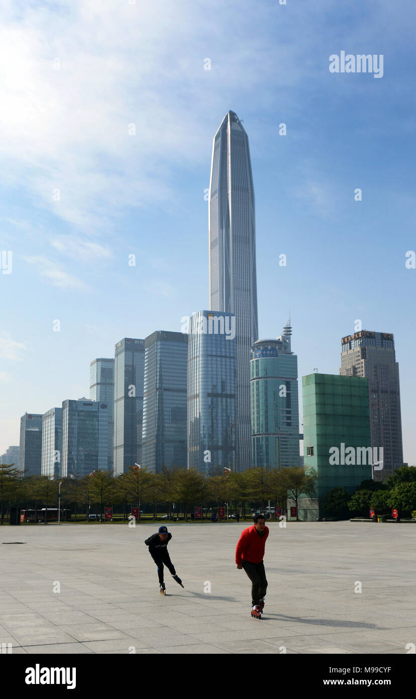 Ping An tower in Futian, Shenzhen. Stock Photo