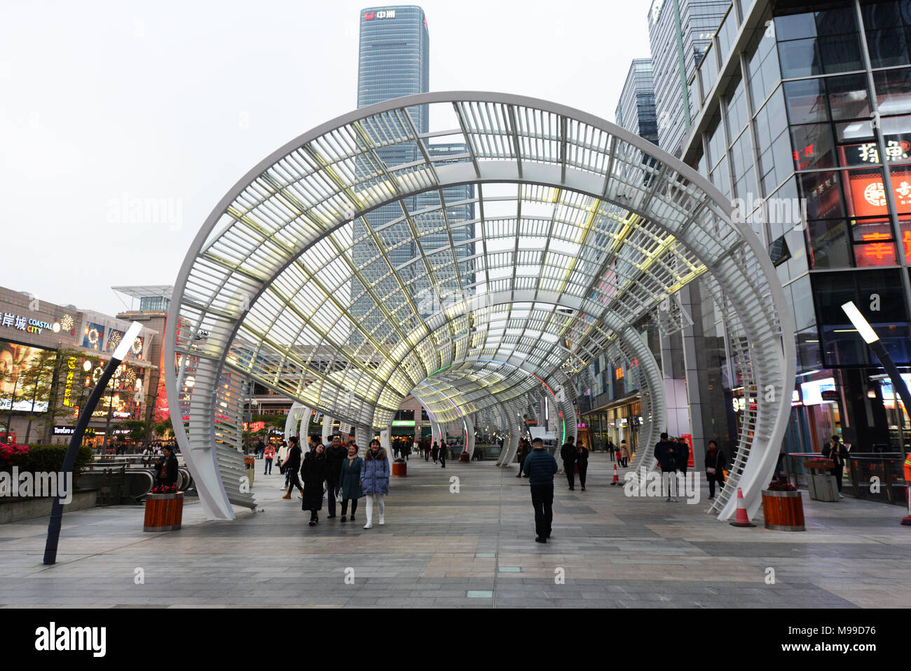 The Haide pedestrian road in Nanshan district in Shenzhen Stock Photo