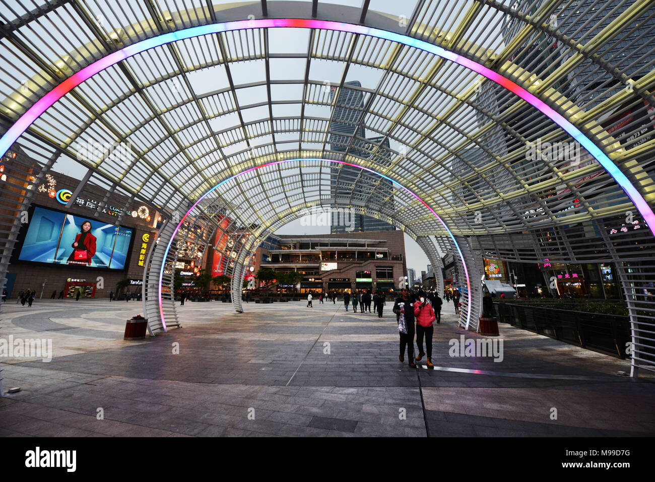 The Haide pedestrian road in Nanshan district in Shenzhen Stock Photo