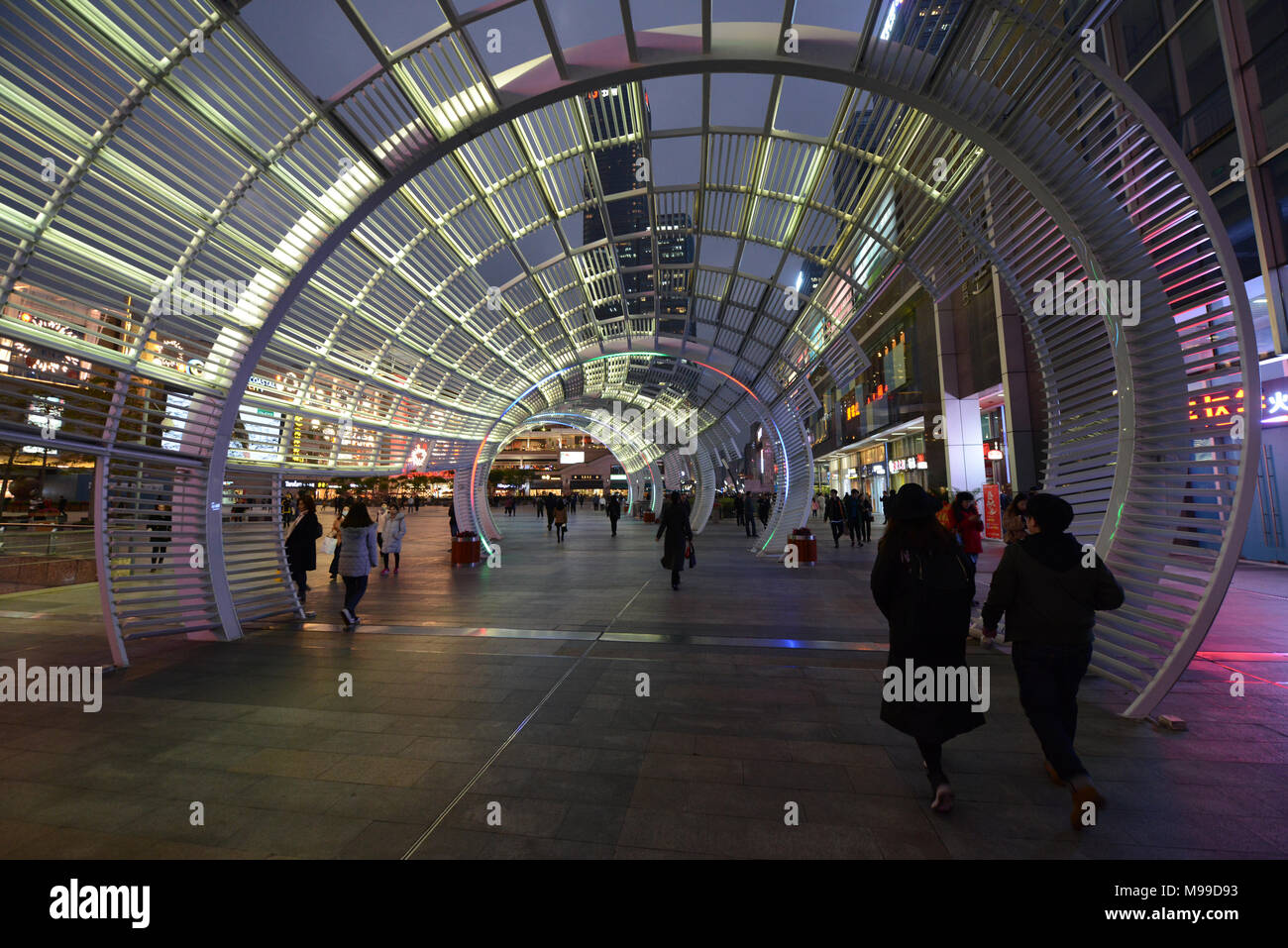 The Haide pedestrian road in Nanshan district in Shenzhen Stock Photo