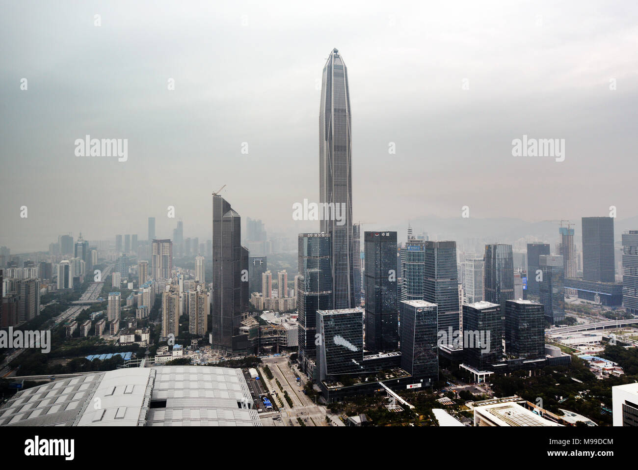 Ping An tower in Futian, Shenzhen. Stock Photo