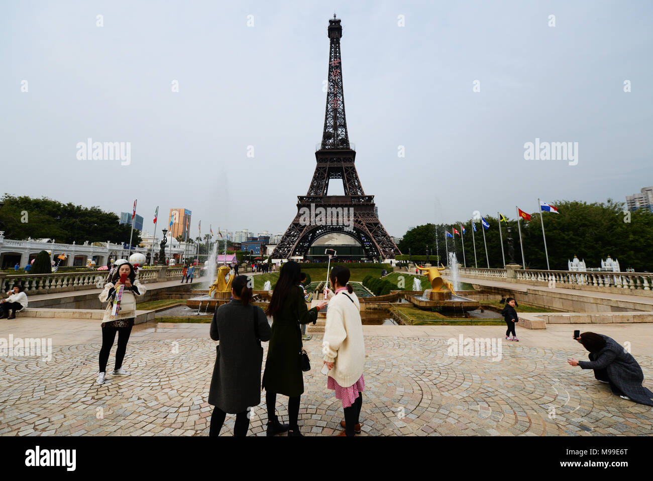 Eiffel Tower at Window of the World, Shenzhen, China Editorial Photo -  Image of destination, people: 52633111