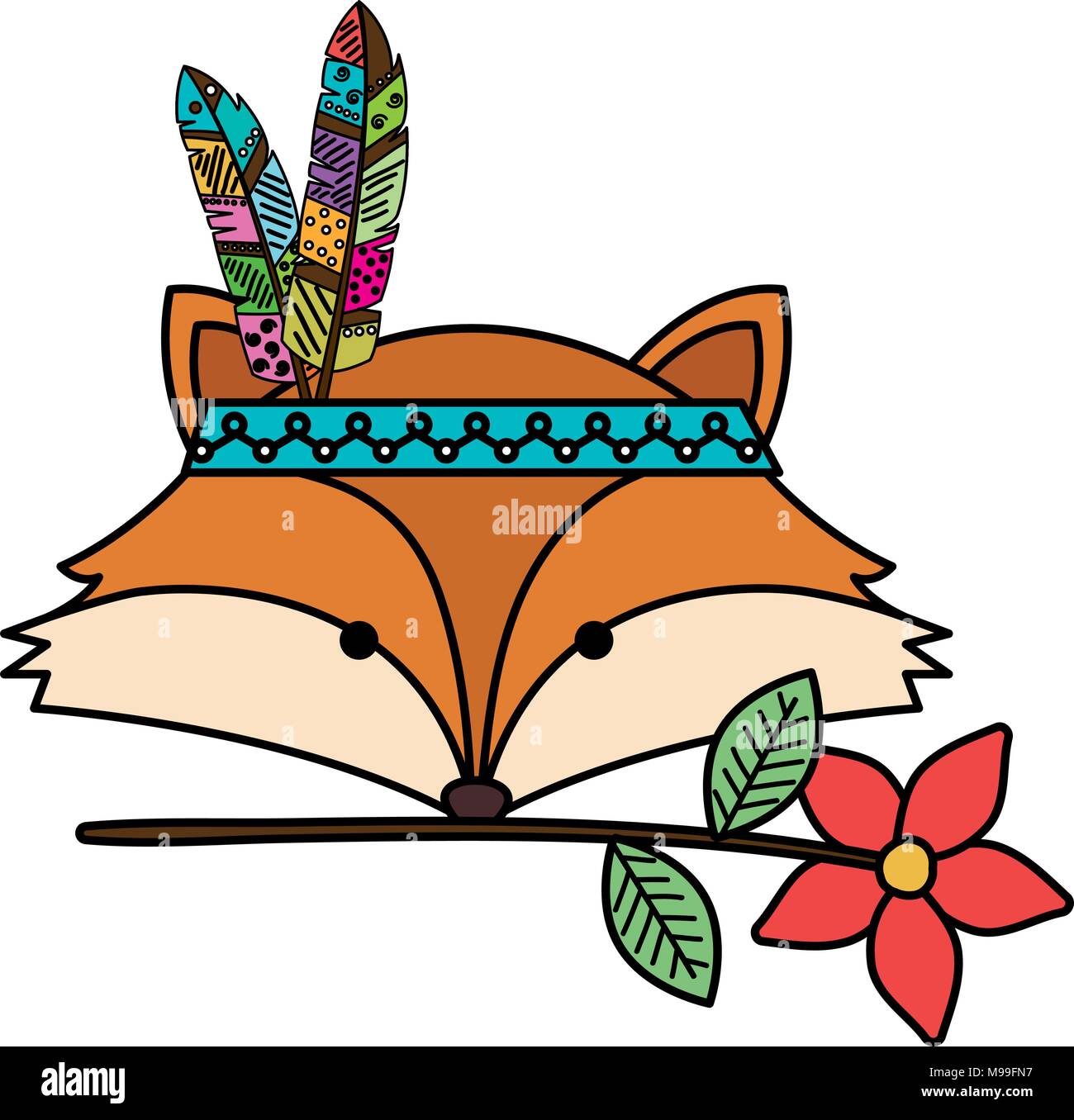 Wear the fox hat Stock Vector Images Alamy