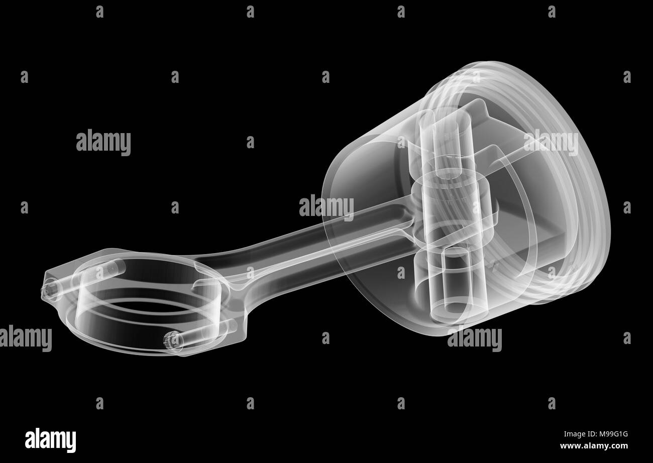 Engine piston xray, isolated Stock Photo Alamy