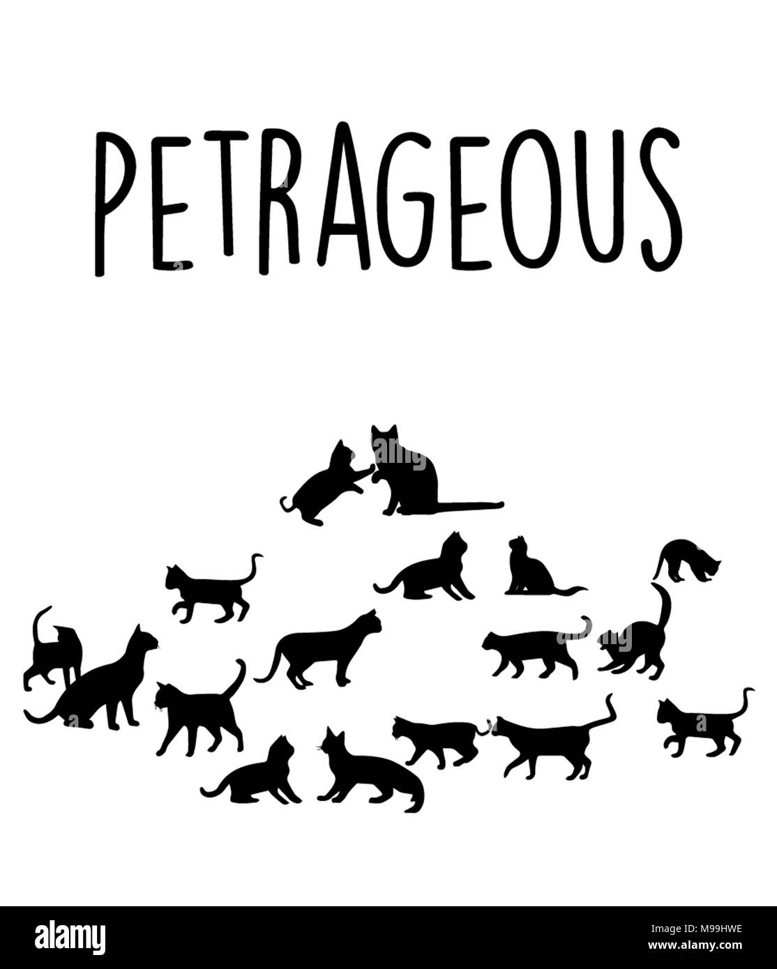 petrageous - with pictures of cats Stock Photo