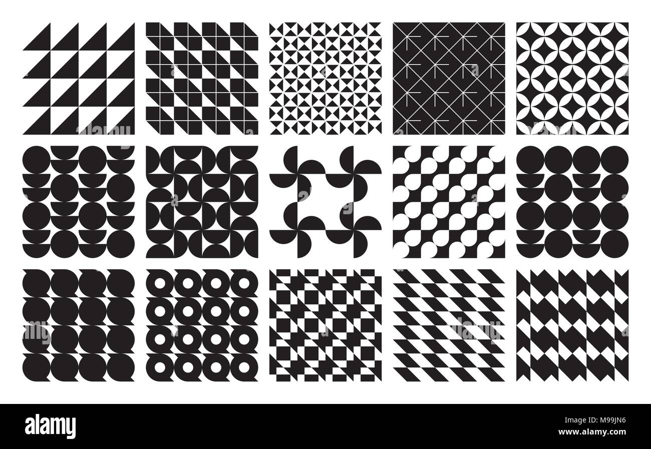 Vector seamless geometric patterns set classic ornament Stock Vector ...