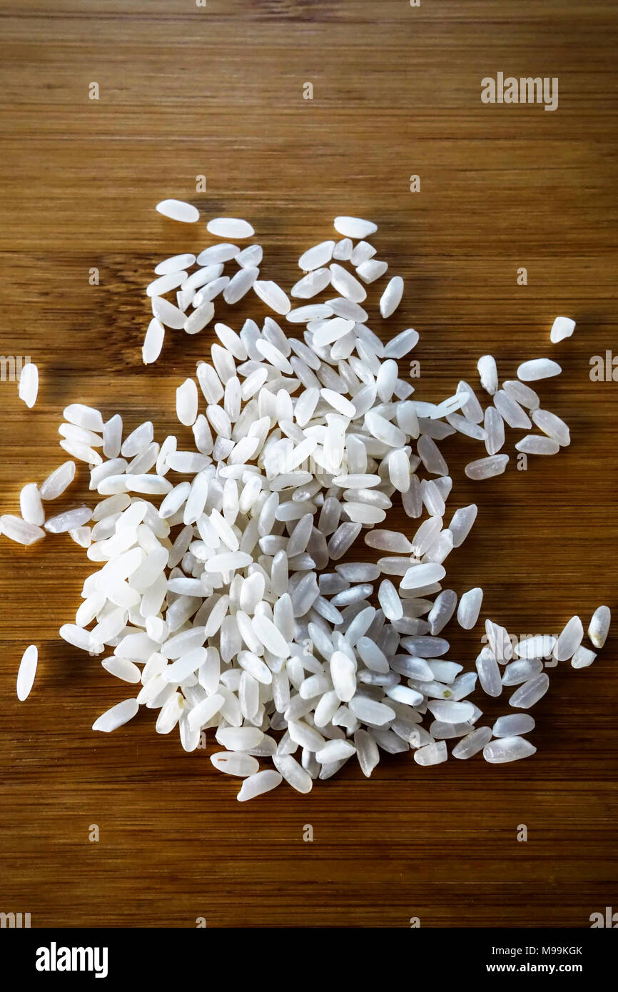 Long grain White Rice Stock Photo