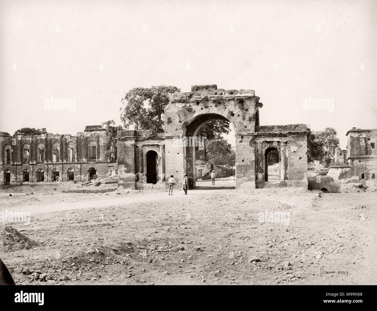 19th century vintage photograph India - the Residency, Lucknow, Samuel Bourne, 1860s Stock Photo
