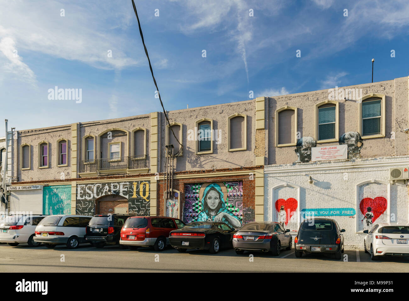 Los Angeles, MAR 3 Beautiful building and graffti in the Art District