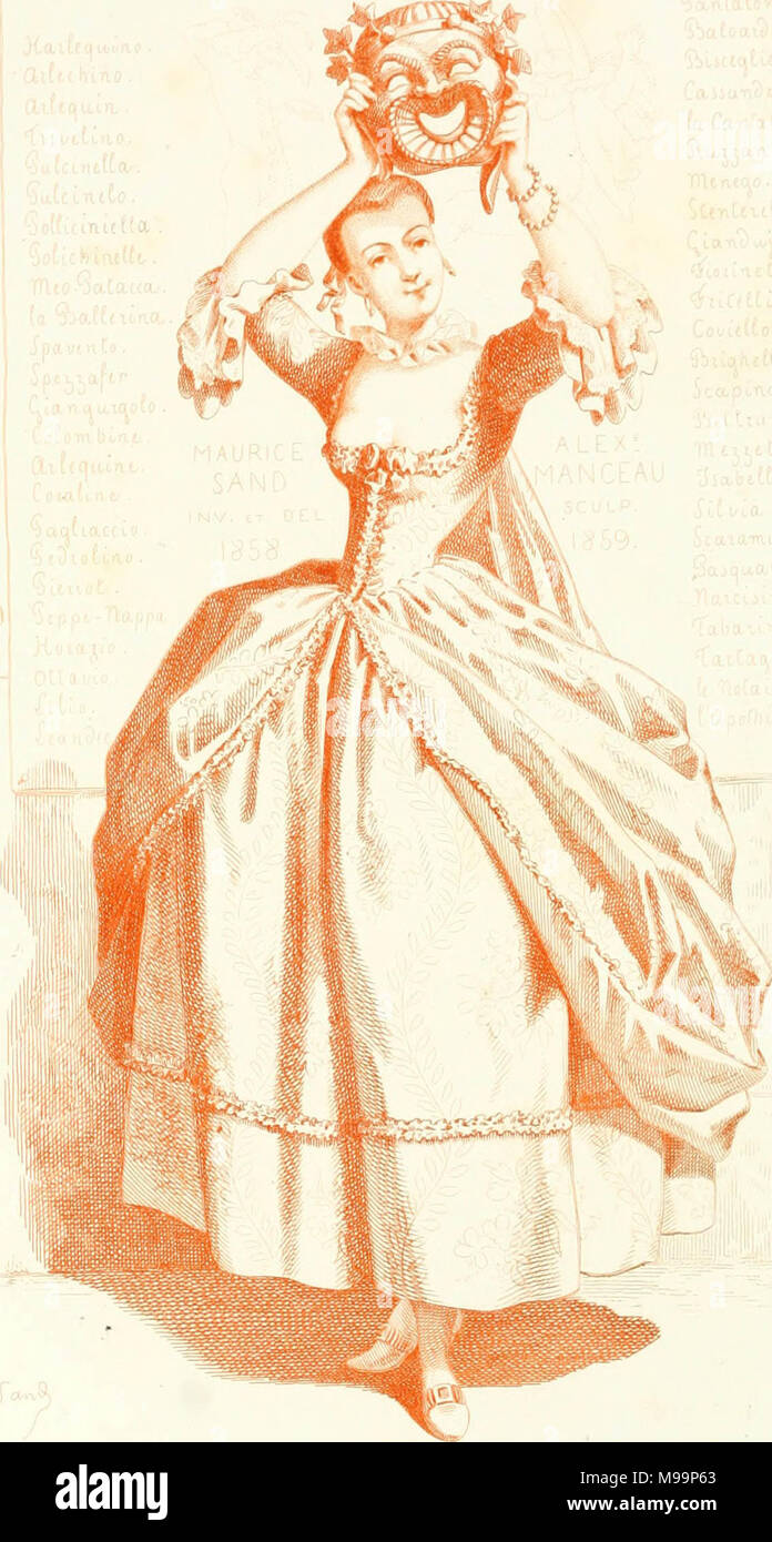 'Masques et bouffons; comédie italienne' (1862) Stock Photo