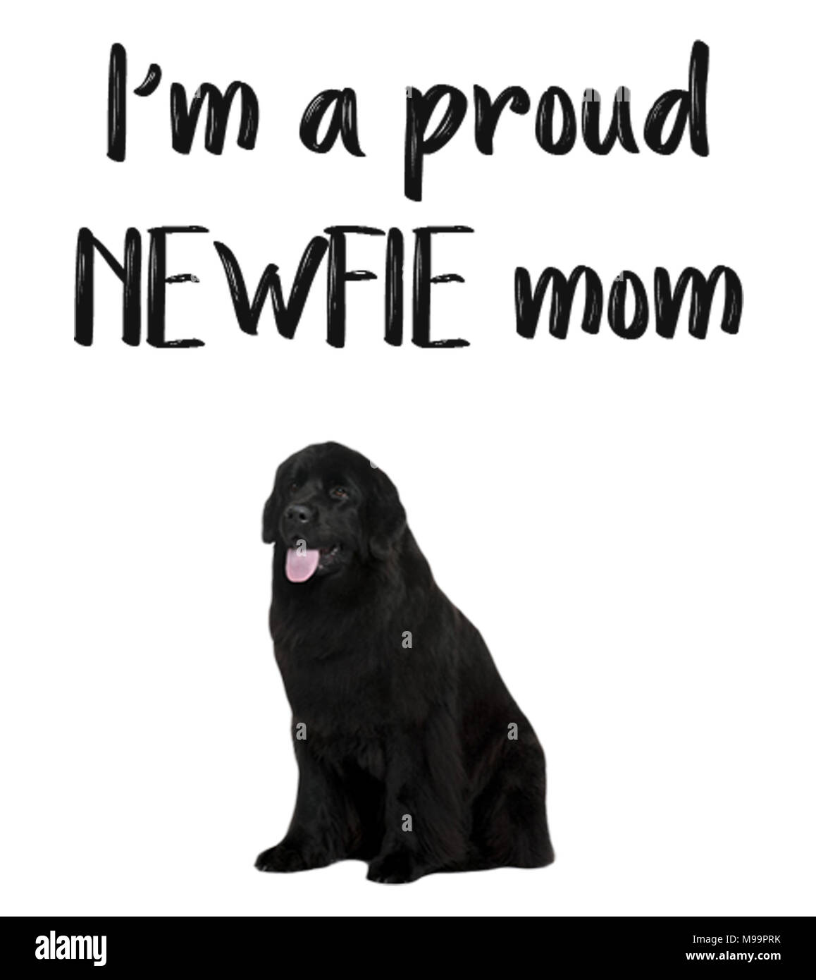 I'm a proud NEWFIE mom Stock Photo