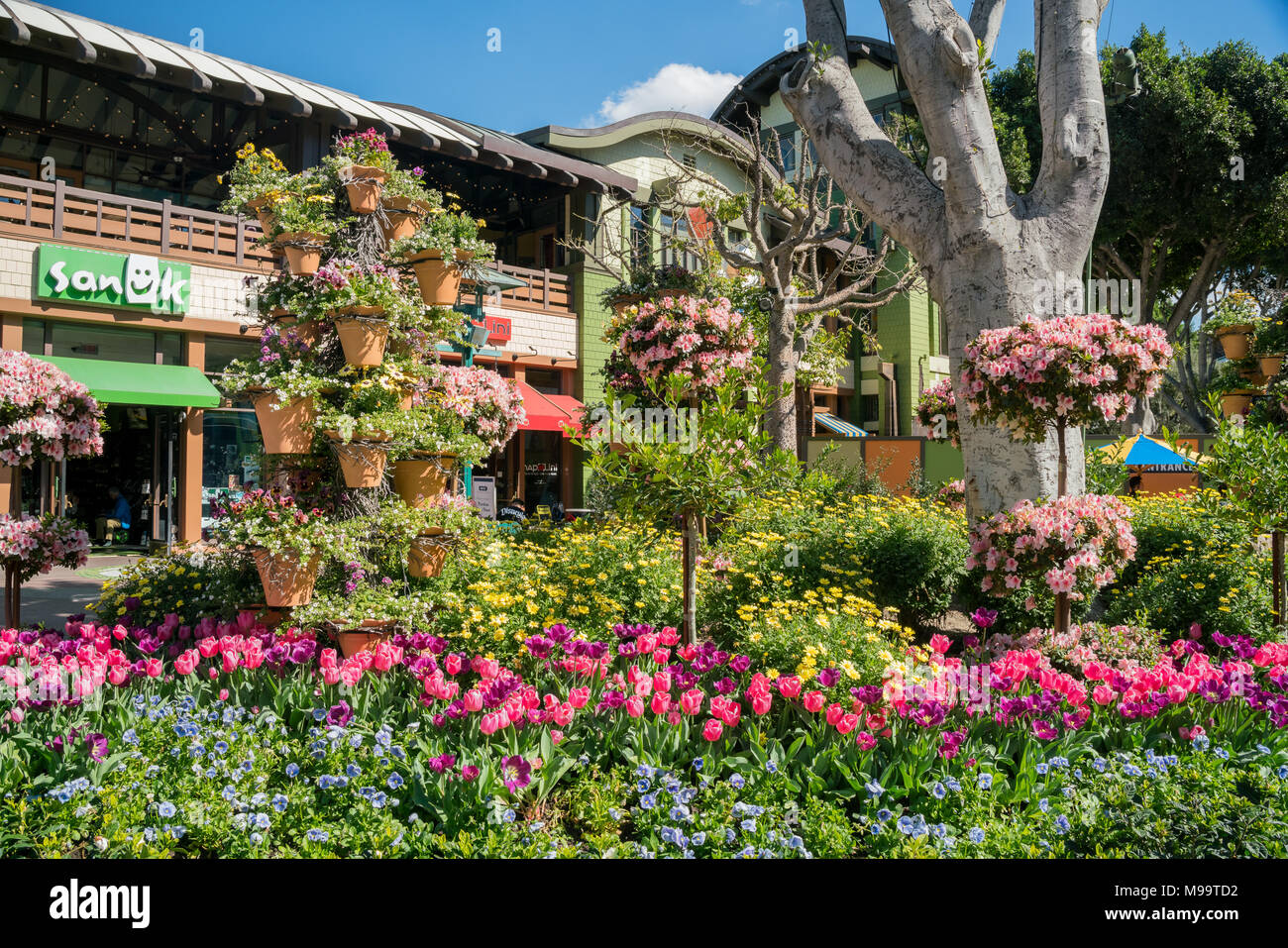 Los Angeles, FEB 18 Beautiful stores in downtown Disney District on