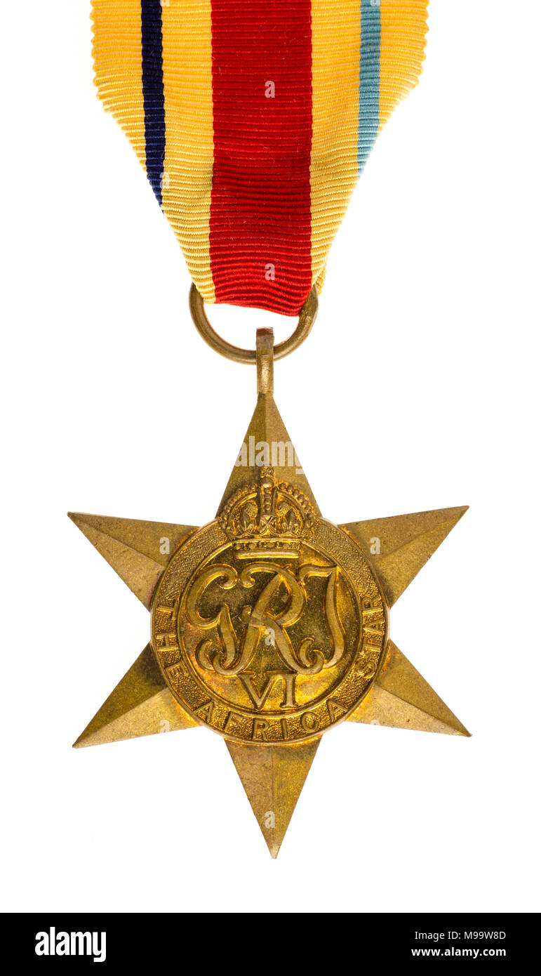 The Africa Star, WWII British campaign medal Stock Photo