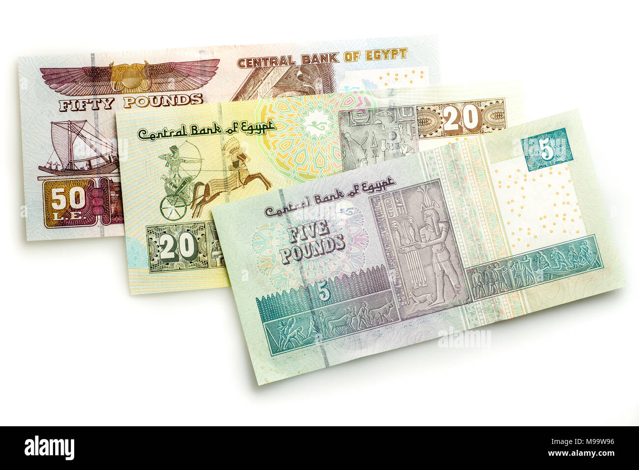 Egyptian Pound notes Stock Photo