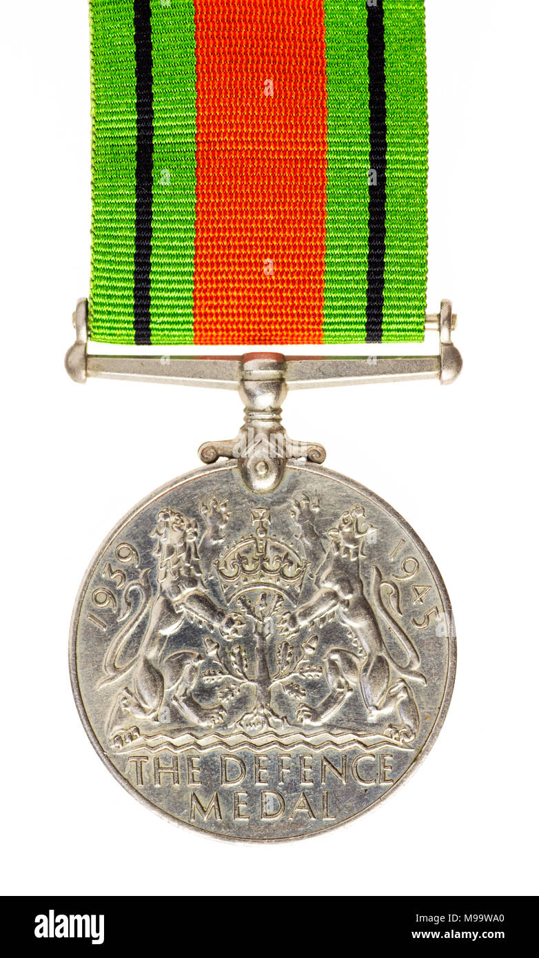 The Defence Medal, WWII British campaign medal Stock Photo