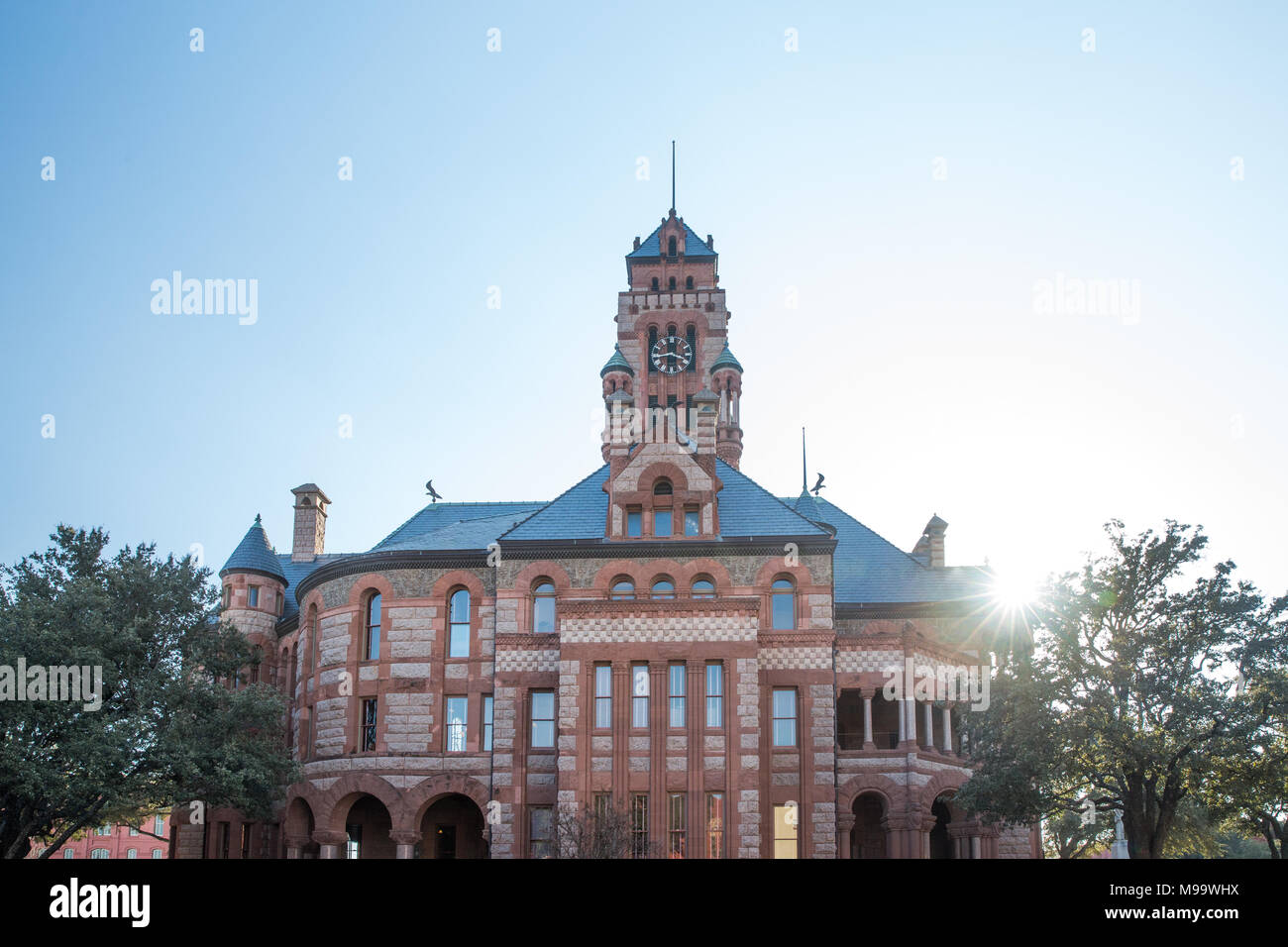Rear view of Historical Ellis County Courthouse in Waxahachie, Texas 