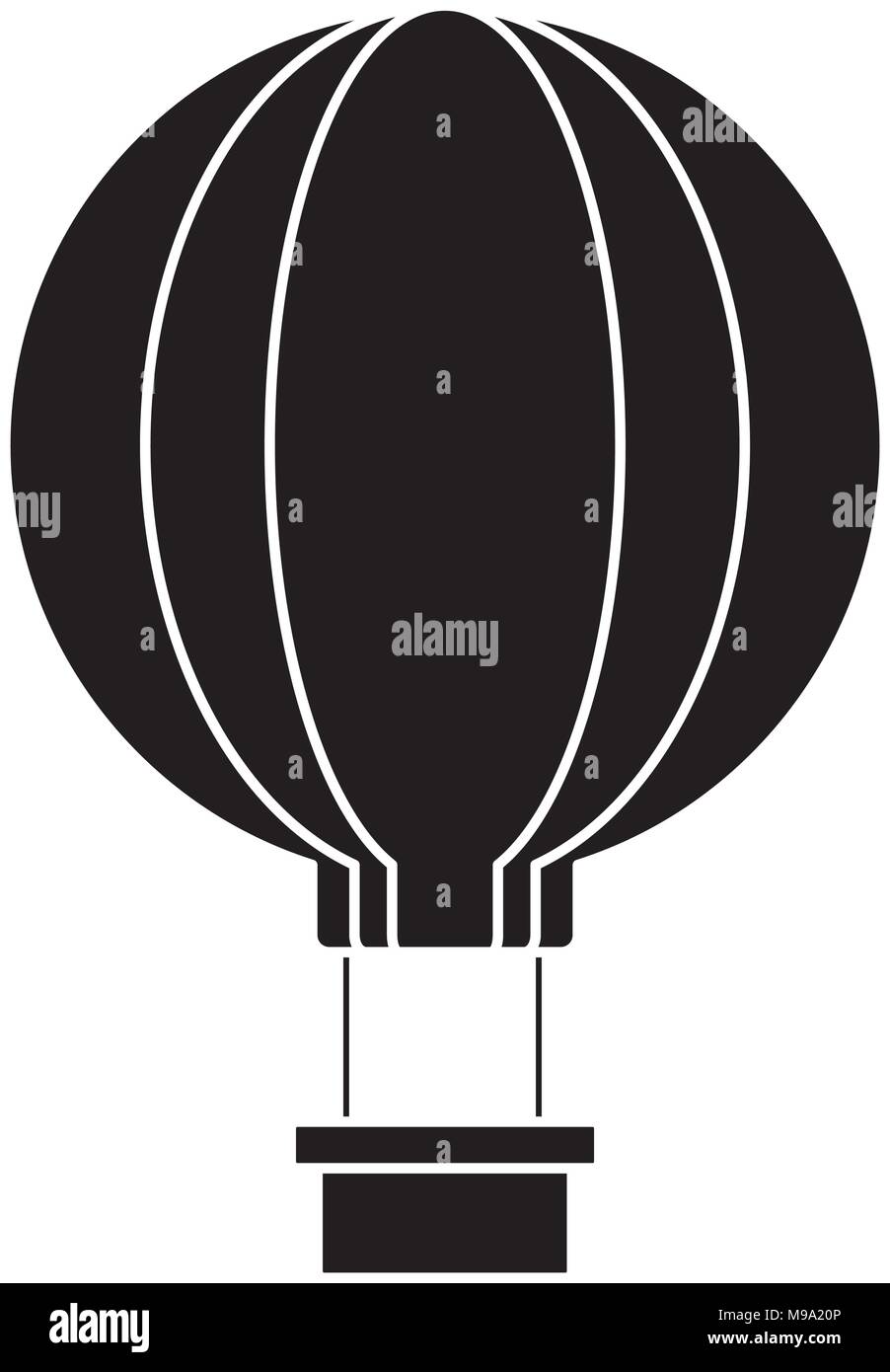 hot air balloon icon over white background, vector illustration Stock ...