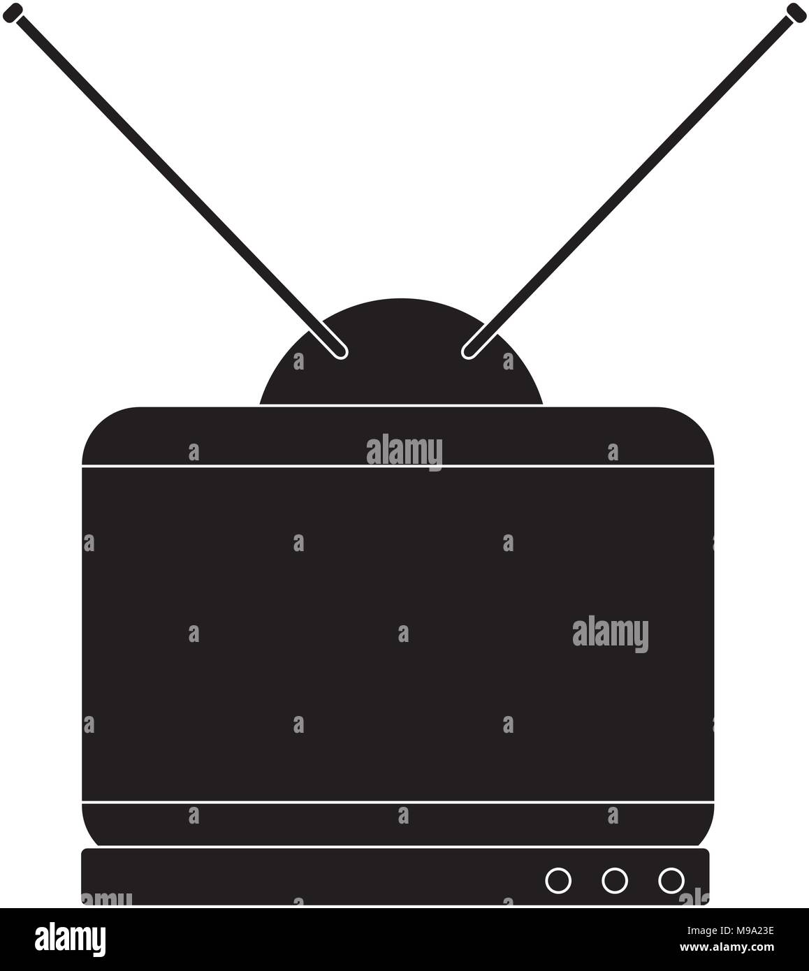 retro television icon over white background, vector illustration Stock ...