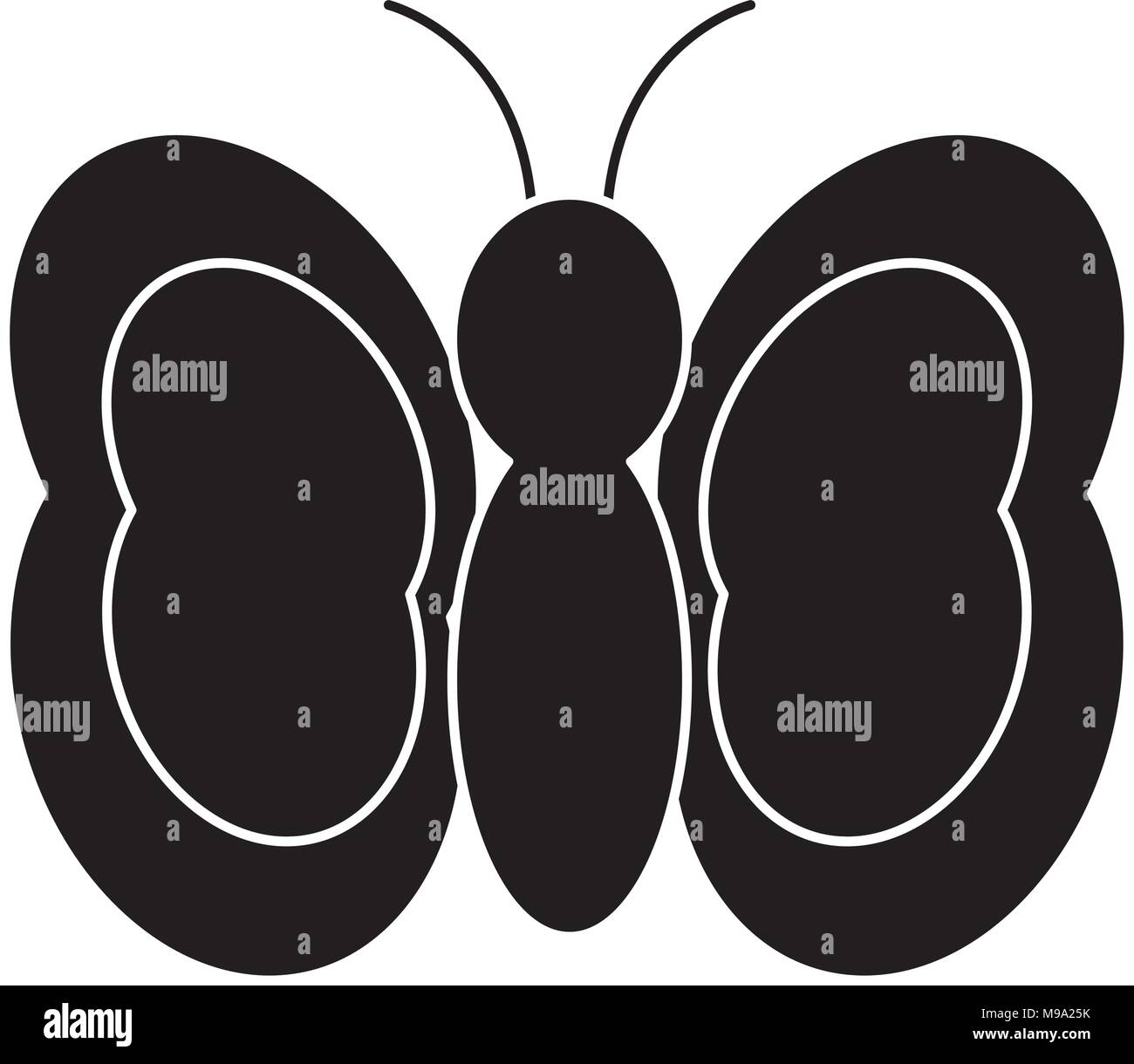 butterfly icon over white background, vector illustration Stock Vector ...