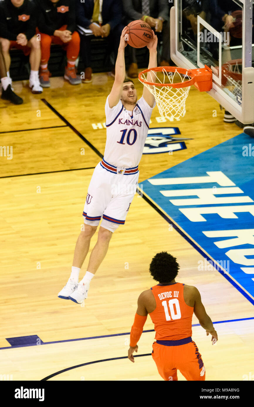 Omaha, NE U.S. 23rd Mar, 2018. Kansas Jayhawks guard Sviatoslav ...