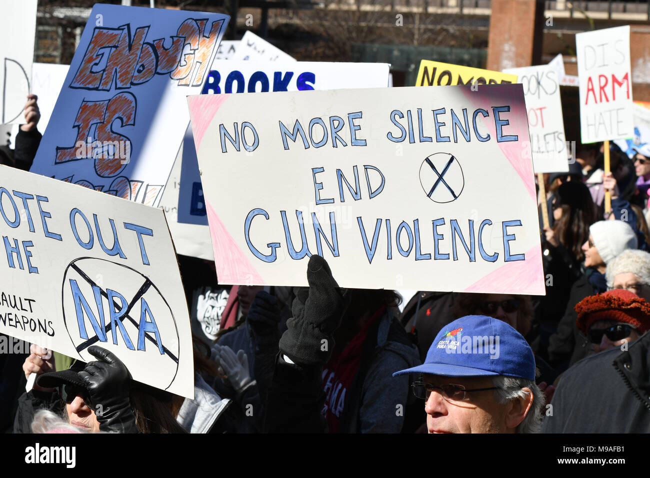 Philadelphia, Pennsylvania, USA. 24th Mar, 2018. Hundreds of Students and supporters gather at the Independence Mall in Philadelphia Pennsylvania to march against and protest school gun violence in the United States. Credit: Ricky Fitchett/ZUMA Wire/Alamy Live News Stock Photo